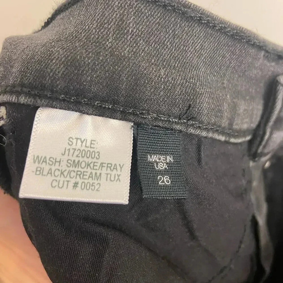 Veronica Beard Carolyn Baby Boot Jeans Smoke Fray Stripe Size 26 - Picture 5 of 8